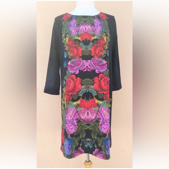 H&M | Dresses | Hm Dress Black Floral Printed M | Poshmark